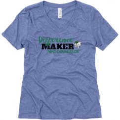 Ladies Relaxed Fit Super Soft Triblend V-Neck Tee