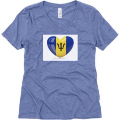 Ladies Relaxed Fit Super Soft Triblend V-Neck Tee