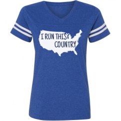 Ladies Relaxed Fit Vintage Sports Tee