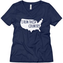 Ladies Relaxed Fit V-Neck Tee