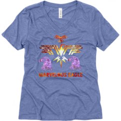 Ladies Relaxed Fit Super Soft Triblend V-Neck Tee