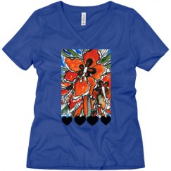 Ladies Relaxed Fit V-Neck Tee