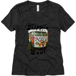 Ladies Relaxed Fit Super Soft Triblend V-Neck Tee