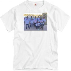 White tee w/black families vote graphic