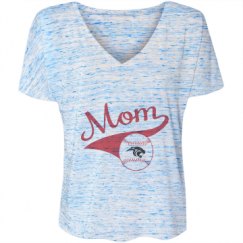 Ladies Flowy Slouchy V-Neck Tee