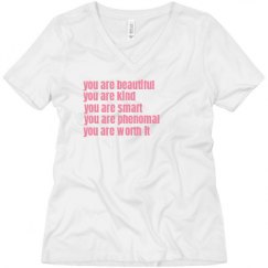 Ladies Relaxed Fit V-Neck Tee