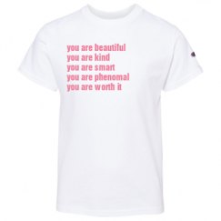 Youth Champion Short Sleeve Tagless Tee