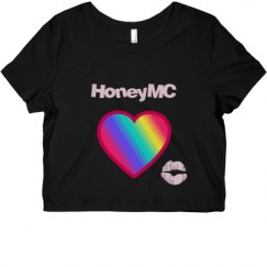 Ladies Slim Fit Crop Top Tee