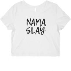 Ladies Slim Fit Crop Top Tee