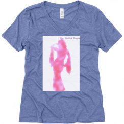 Ladies Relaxed Fit Super Soft Triblend V-Neck Tee