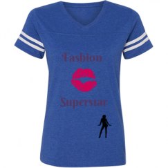 Ladies Relaxed Fit Vintage Sports Tee