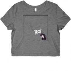 Ladies Slim Fit Crop Top Tee