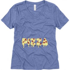 Ladies Relaxed Fit Super Soft Triblend V-Neck Tee