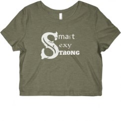 Ladies Slim Fit Crop Top Tee