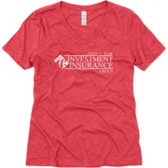 Ladies Relaxed Fit Super Soft Triblend V-Neck Tee
