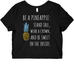 Ladies Slim Fit Crop Top Tee