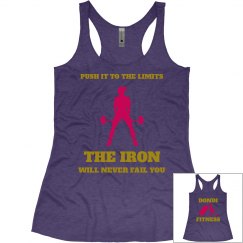 DONDIFITNESS LADIES SLIM FIT RACEBACK TANK TOP