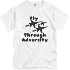 Aquatic blue tee w/airplane graphic