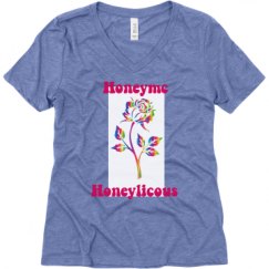 Ladies Relaxed Fit Super Soft Triblend V-Neck Tee
