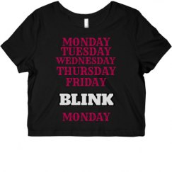 Ladies Slim Fit Crop Top Tee