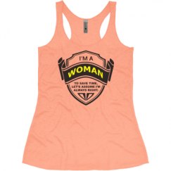 Ladies Slim Fit Super Soft Racerback Triblend Tank