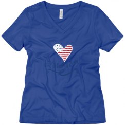 Ladies Relaxed Fit V-Neck Tee