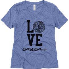 Ladies Relaxed Fit Super Soft Triblend V-Neck Tee