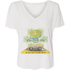 Ladies Flowy Slouchy V-Neck Tee
