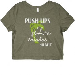 Ladies Slim Fit Crop Top Tee