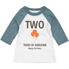 Toddler 3/4 Sleeve Raglan Tee