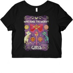 Ladies Slim Fit Crop Top Tee