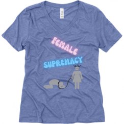 Ladies Relaxed Fit Super Soft Triblend V-Neck Tee