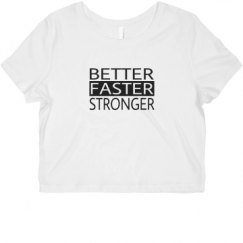 Ladies Slim Fit Crop Top Tee