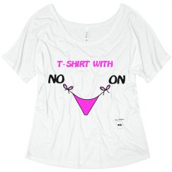 T-SHIRT WITH NO PANTIES ON!