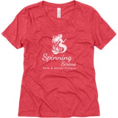 Ladies Relaxed Fit Super Soft Triblend V-Neck Tee