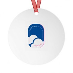 Metal Round Christmas Ornament