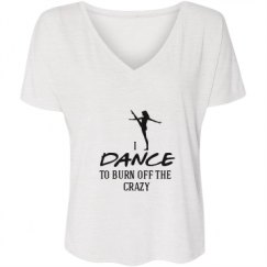 Ladies Flowy Slouchy V-Neck Tee