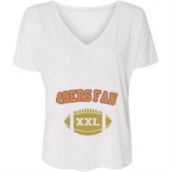 Ladies Flowy Slouchy V-Neck Tee