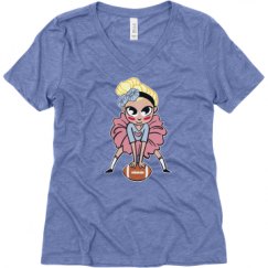 Ladies Relaxed Fit Super Soft Triblend V-Neck Tee