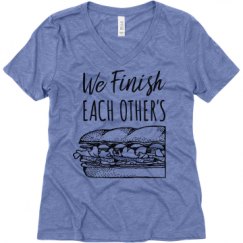 Ladies Relaxed Fit Super Soft Triblend V-Neck Tee