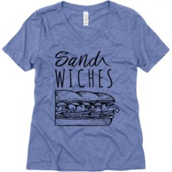 Ladies Relaxed Fit Super Soft Triblend V-Neck Tee