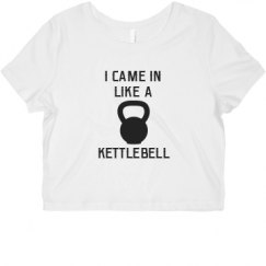 Ladies Slim Fit Crop Top Tee