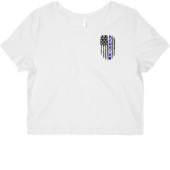 Ladies Slim Fit Crop Top Tee