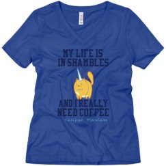 Ladies Relaxed Fit V-Neck Tee