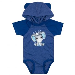 watercolor baby boy elephant with mask