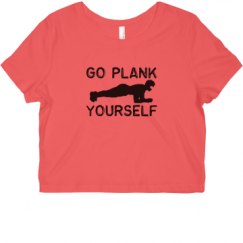 Ladies Slim Fit Crop Top Tee