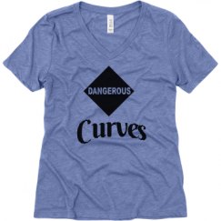 Ladies Relaxed Fit Super Soft Triblend V-Neck Tee