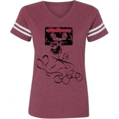 Ladies Relaxed Fit Vintage Sports Tee