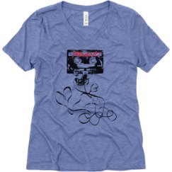 Ladies Relaxed Fit Super Soft Triblend V-Neck Tee