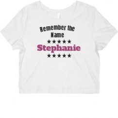 Ladies Slim Fit Crop Top Tee